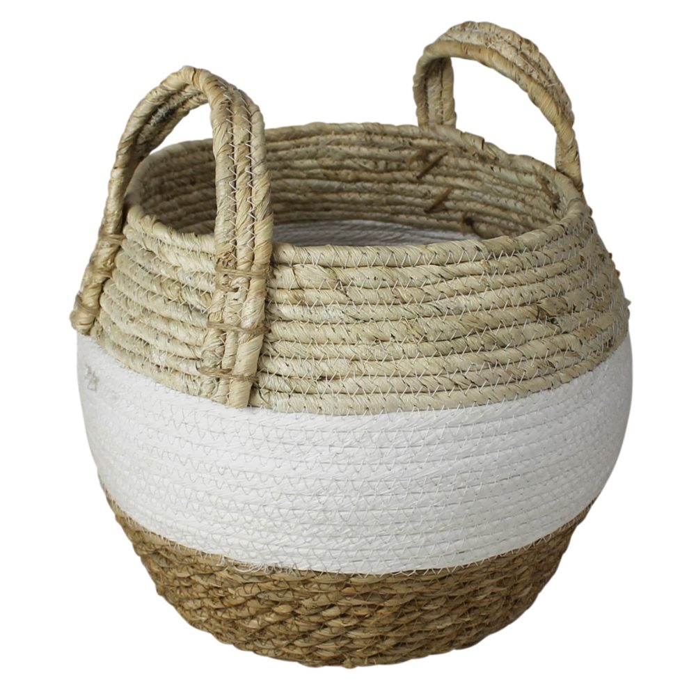Gideon Grass and Cotton Baskets Set of 2 by HomArt - Image 2