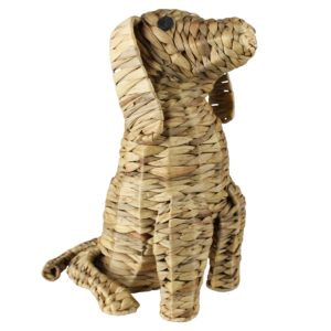 Sitting Water Hyacinth Dog by HomArt