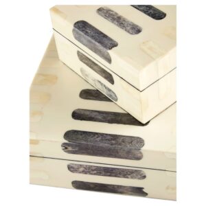 Manscala Grey And Ivory Boxes by Cyan Design