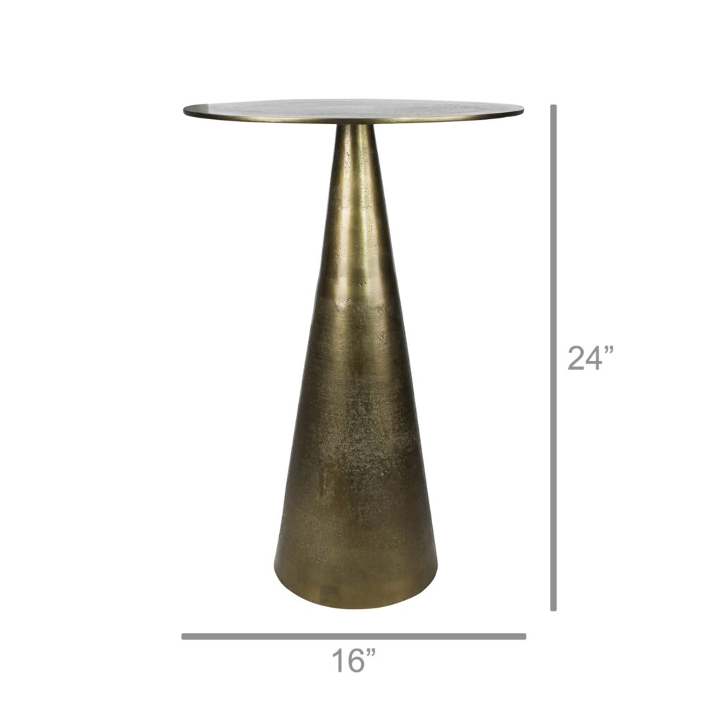 Challon Brass Side Table by HomArt - Image 2