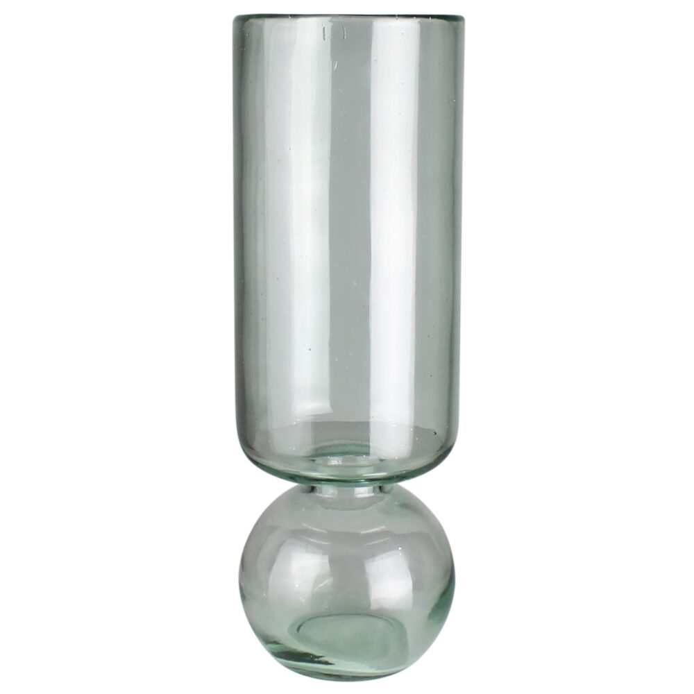 Tall Recycled Glass Bulb Vase by HomArt