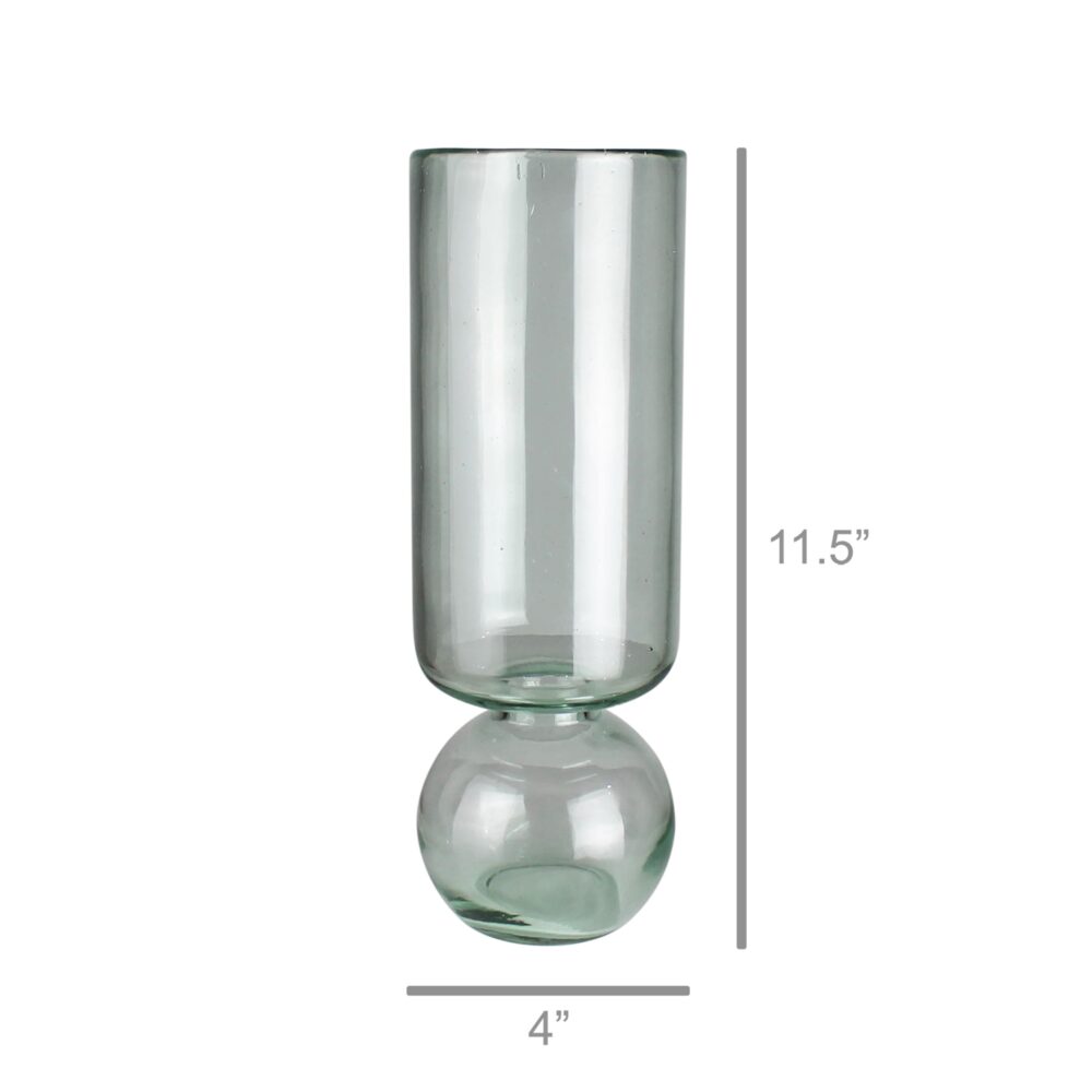 Tall Recycled Glass Bulb Vase by HomArt - Image 5