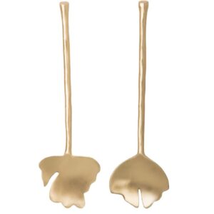 Golden Leaf Salad Servers Set of 2 by Urban Nature Culture