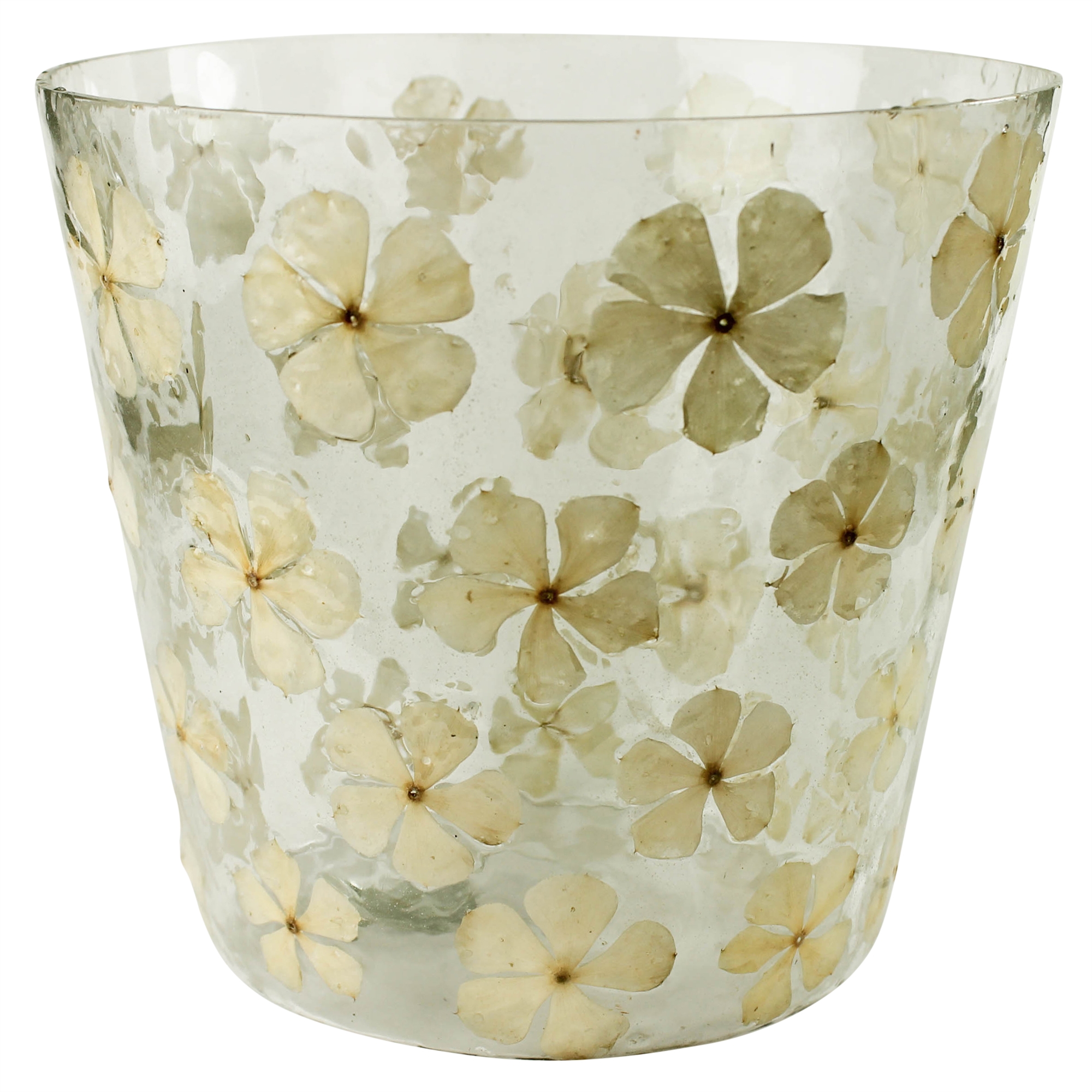 Large Enameled Flower Hurricane by HomArt