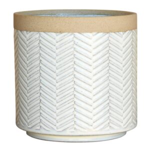 Ramos Banded Chevron Cachepot by HomArt