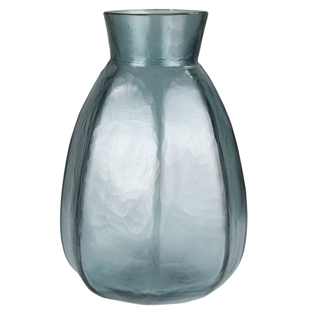 Tall Blue Seline Vase by HomArt