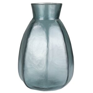 Tall Blue Seline Vase by HomArt
