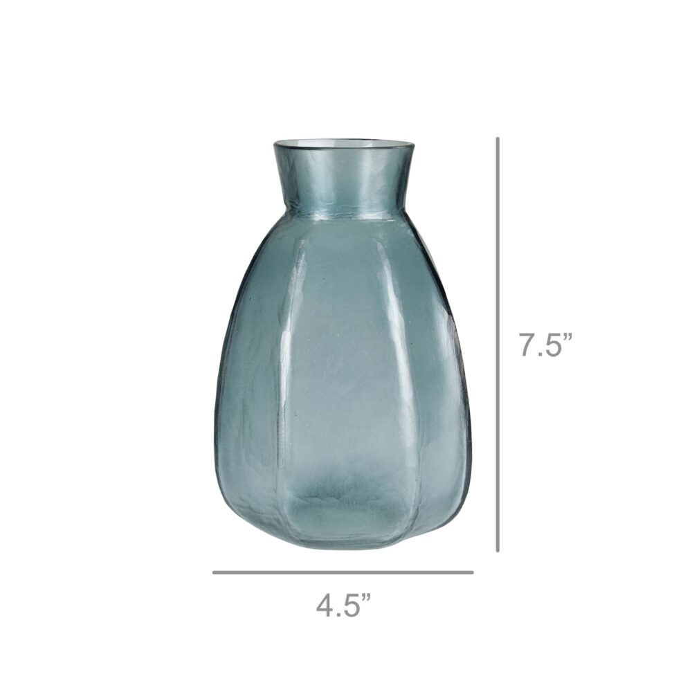Tall Blue Seline Vase by HomArt - Image 3