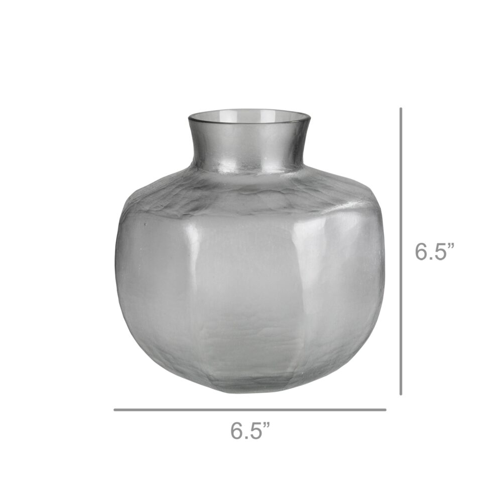 Seline Wide Grey Vase by HomArt - Image 3