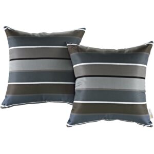 Stripe Two Piece Outdoor Patio Pillow Set by Modway