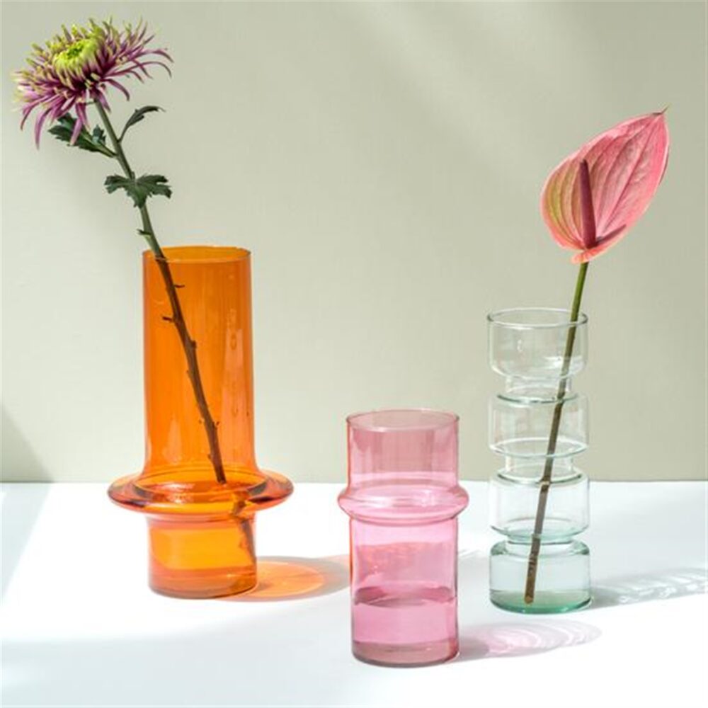 Pink Recycled Glass Vase by Urban Nature Culture - Image 2