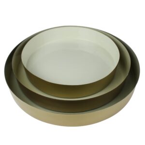 Putty Enamel Trays Set of 3 by HomArt