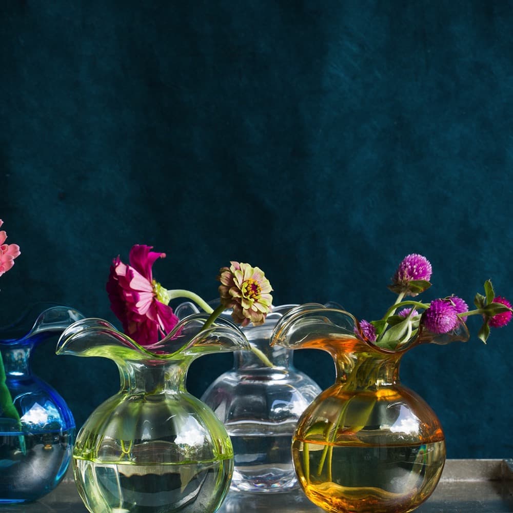 Hibiscus Glass Clear Bud Vase in Gift Box by VIETRI - Image 2