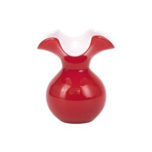 Hibiscus Glass Red Bud Vase by VIETRI