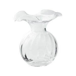 Hibiscus Glass Clear Small Fluted Vase by VIETRI