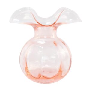 Hibiscus Glass Pink Medium Fluted Vase by VIETRI