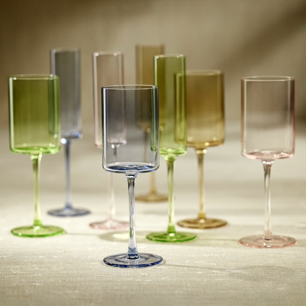 Champagne Flutes in Mint Green (set of 6) - Fieldshop by Garden & Gun