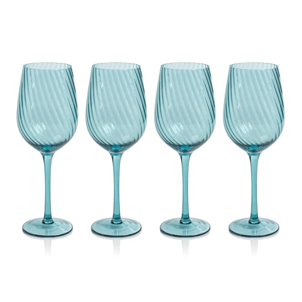 Set of 4 Cocktail Glasses Blue