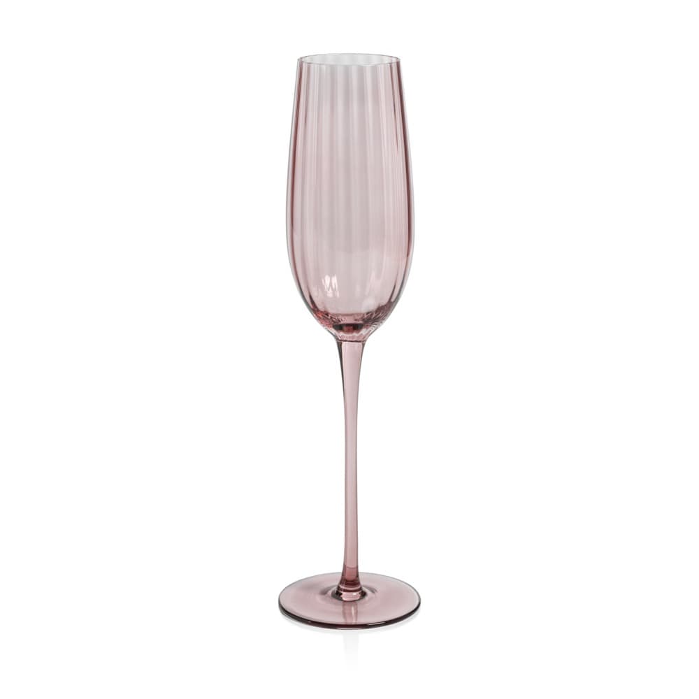 Rose Gold Champagne Flute Glasses, Set of 4