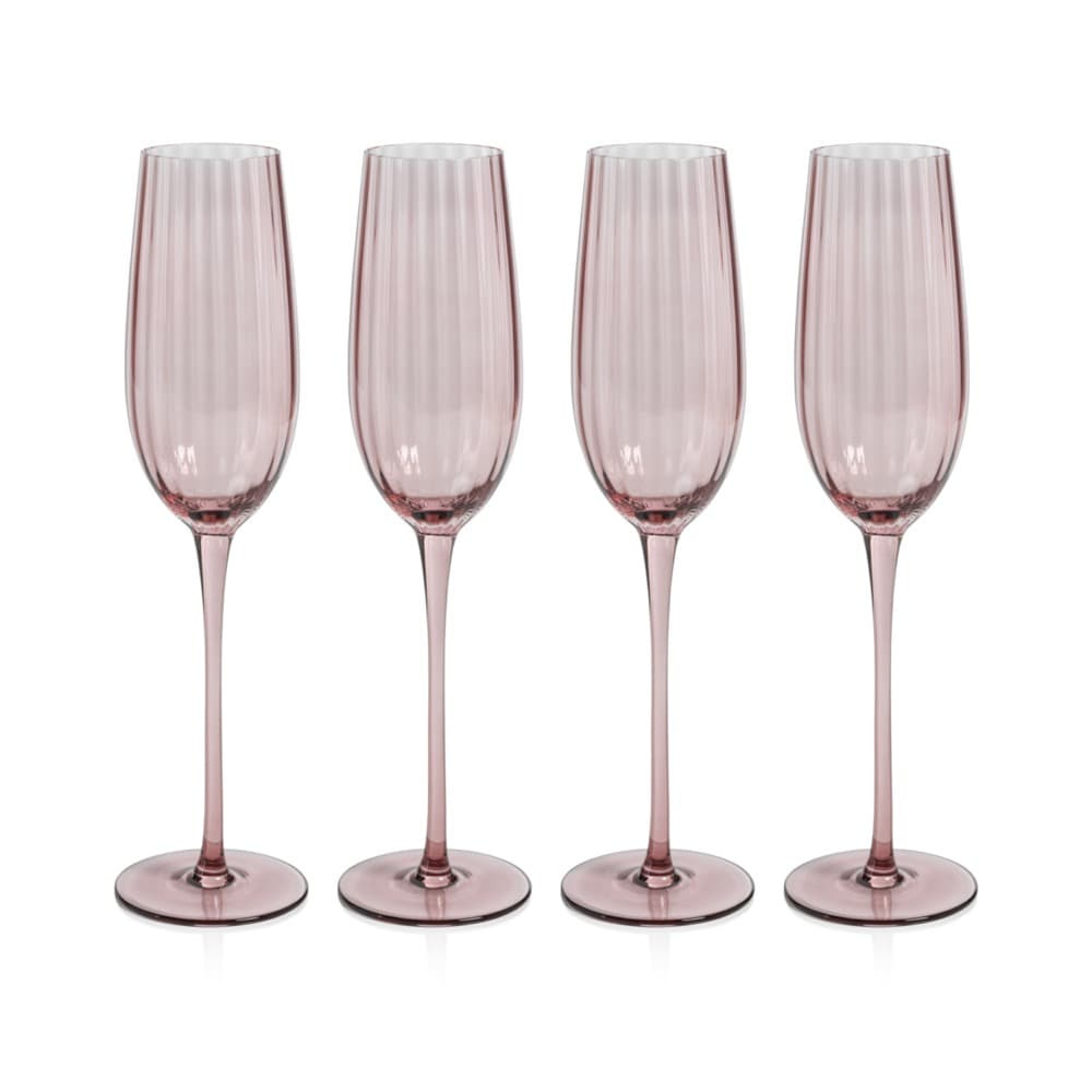 Champagne Flutes, Set of 4 Champagne Glasses Stemmed Toasting