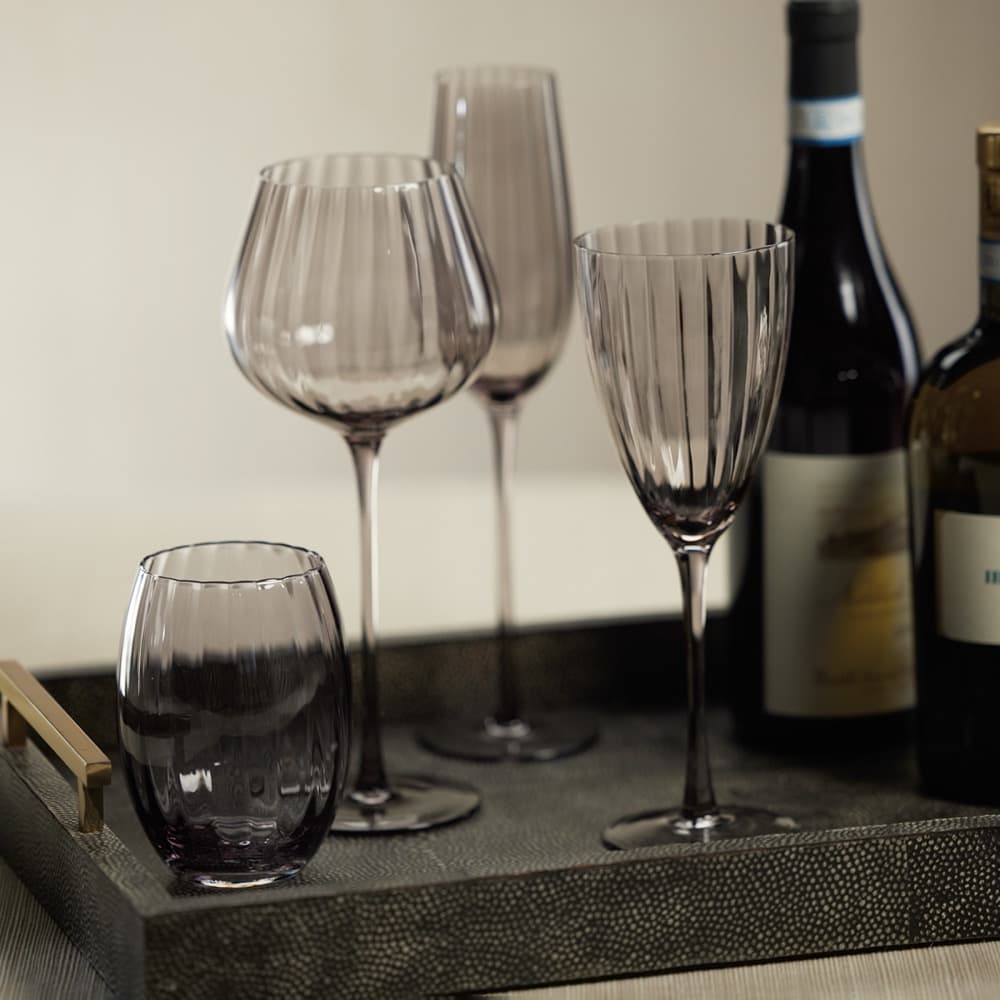 Ribbed Wine Glasses (Set of 4)