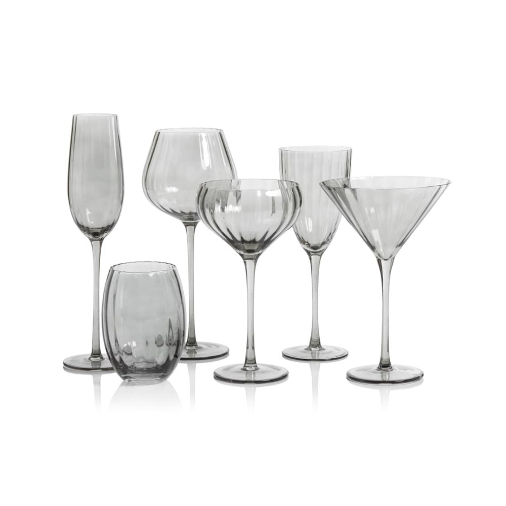 Set of Six Recycled Glass Wine Glasses