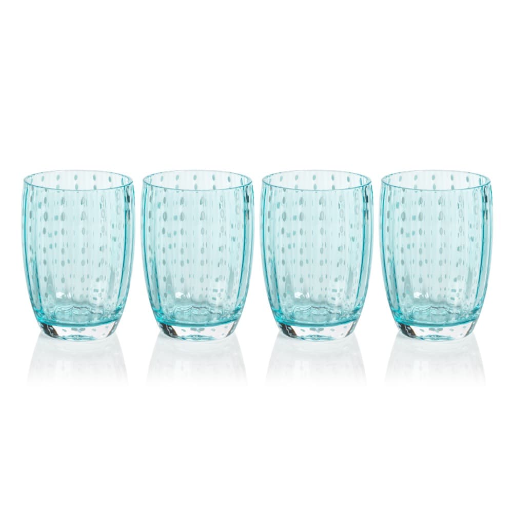 Whimsical Tumbler Glasses Mixed | Handblown Colored Glassware