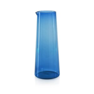 Light Cobalt Blue Lorient Glass Pitcher by Zodax