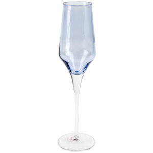 Contessa Blue Champagne Glass by VIETRI