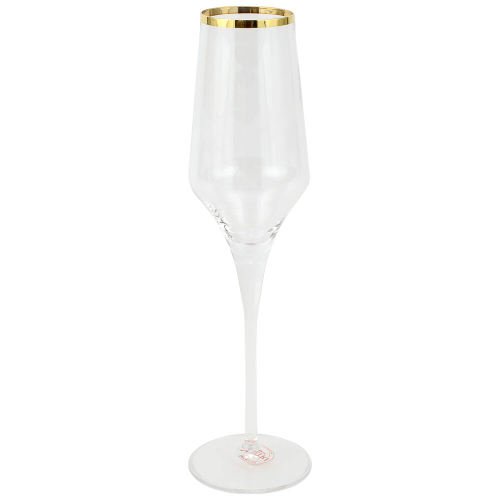 Contessa Gold Champagne Glass by VIETRI