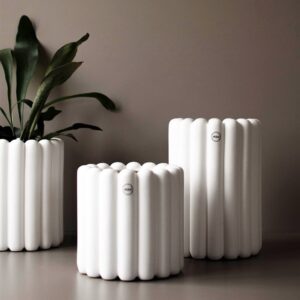 White MIST Ceramic Planters by DBKD