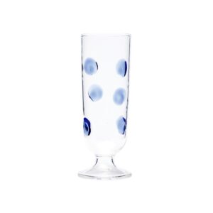 Drop Blue Champagne Glass by VIETRI