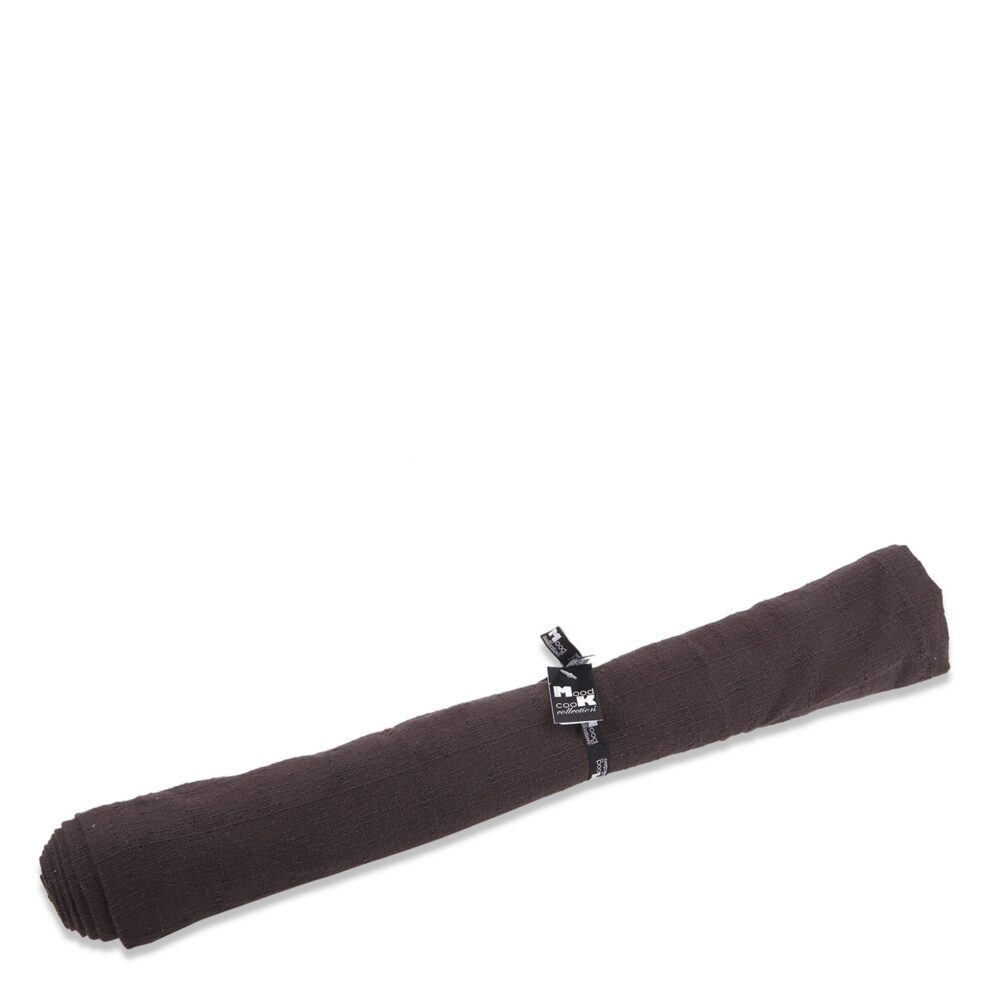 Solana Anthracite Linen 59"l x 17.71"w Table Runner by Edelman