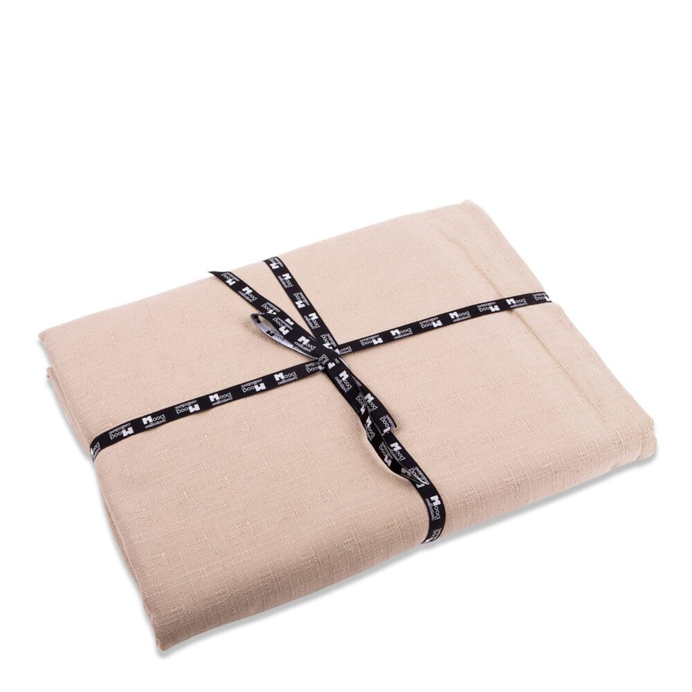 Solana 98.45"l x 55"w Beige Linen Table Cloth by Edelman