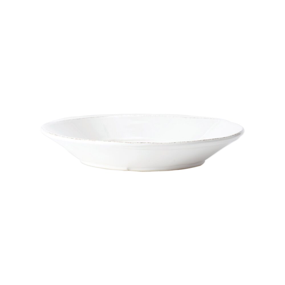 Melamine Lastra White Large Shallow Serving Bowl by VIETRI