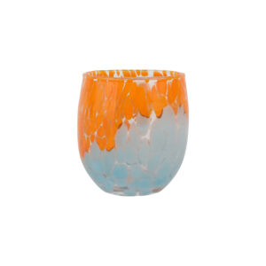 Nuvola Orange and Light Blue Double Old Fashioned by VIETRI
