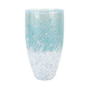 Nuvola Light Blue and White Tall Vase by VIETRI