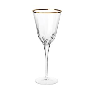 Optical Gold Wine Glass by VIETRI