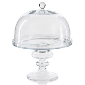 Clear Vellerti Glass Cake Stand  by Zodax