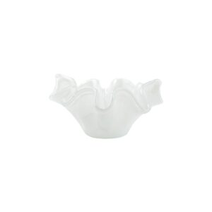 Onda Glass White Small Bowl by VIETRI