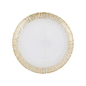 Rufolo Glass Gold Dinner Plate   by VIETRI