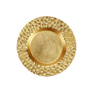 Rufolo Glass Gold Honeycomb Salad Plate by VIETRI