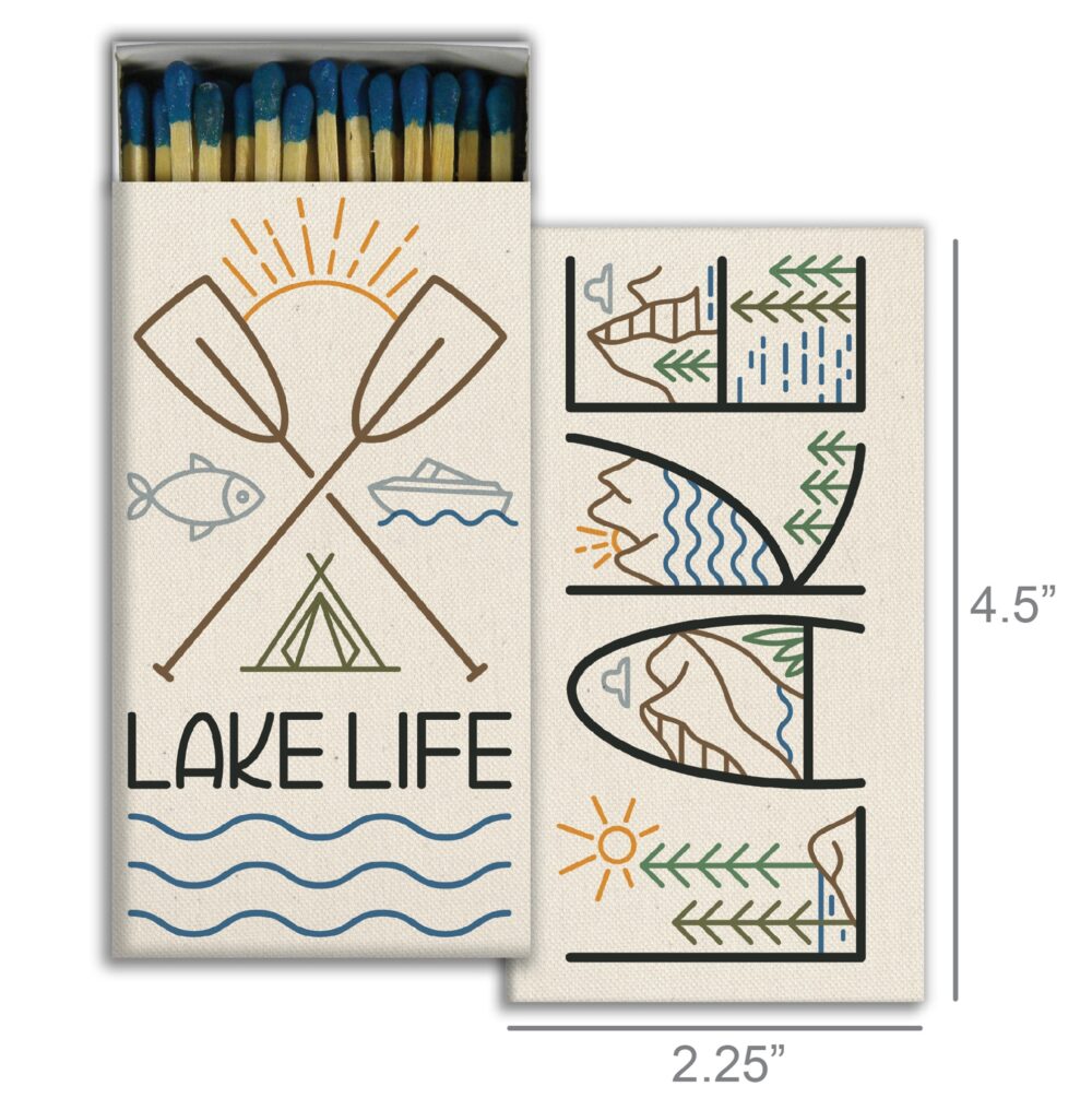 Lake Life Matches Set of 6 Boxes by HomArt - Image 2