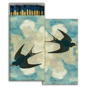 Sparrows in Flight Matches Set of 6 Boxes by HomArt