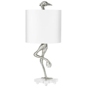 Medium Ibis Silver Leaf Table Lamp by Cyan Design
