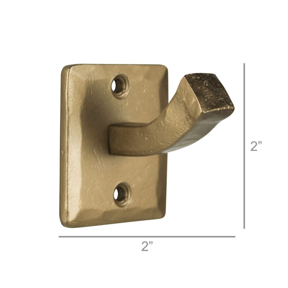 Palo Brass Wall Hook Set of 2 by HomArt - Image 2