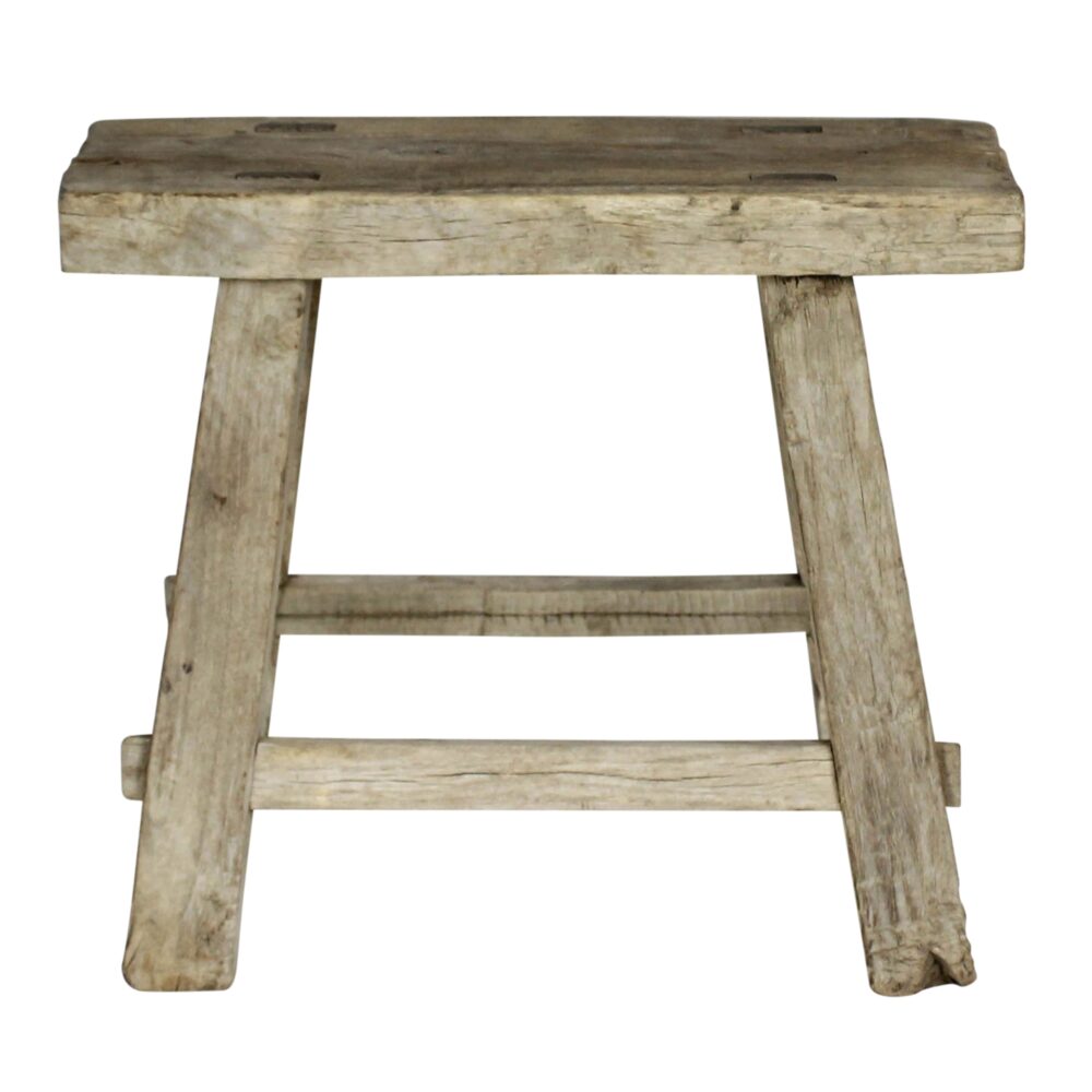 Hokkaido Elm Wood Foot Stool by HomArt - Image 2