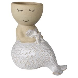 Sitting Mermaid Ceramic Cachepot by HomArt