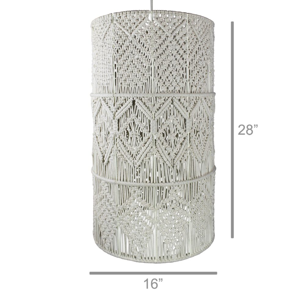 Macrame 3-Tier Pendant Light by HomArt - Image 3