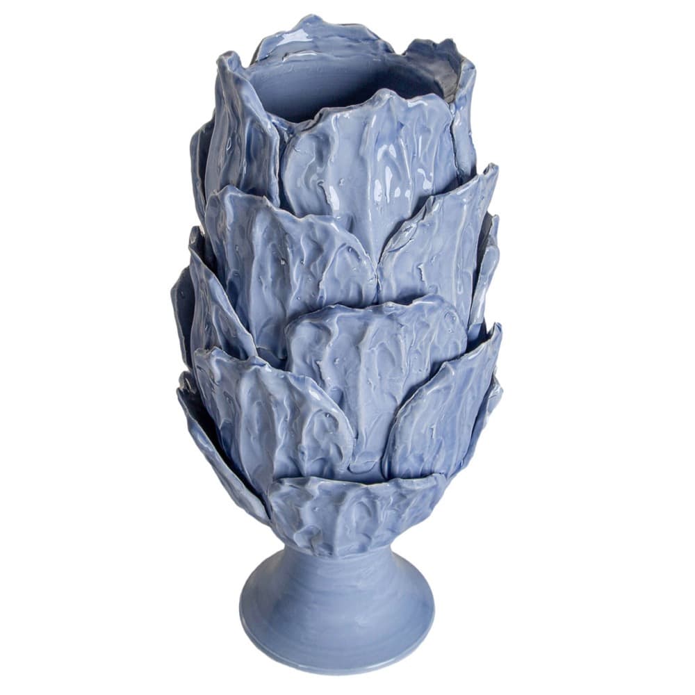 Periwinkle Foliage Footed Vase by Abigails
